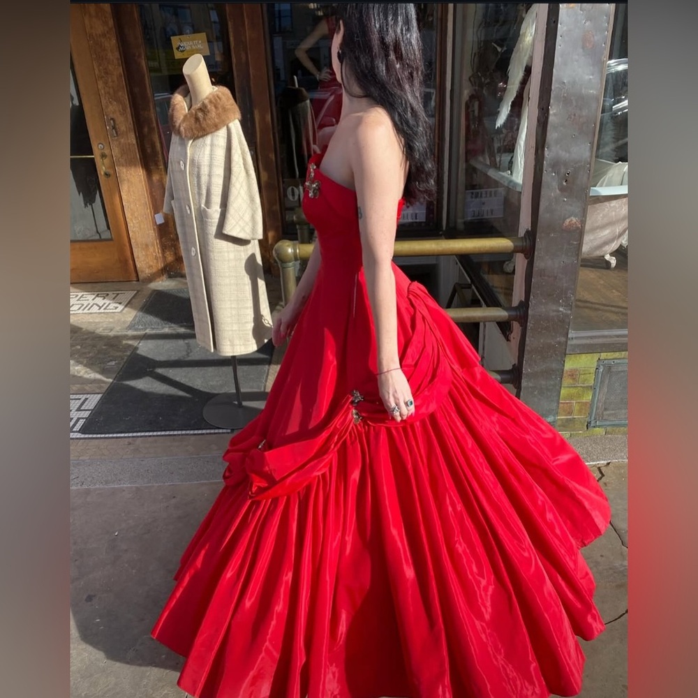 Vintage 1950s Red Ballgown